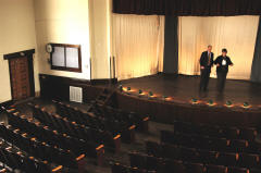 Interior of historic Union Hall Theater, Chesterhill, OH. Photo by John Halley.