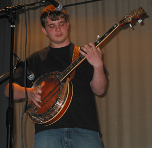 Matt Junn performs traditional bluegrass at Open Stage, Union Hall Theater, Chesterhill, OH