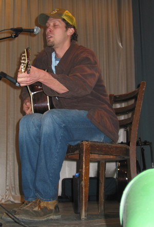 Todd Shipley plays acoustic rock and roll at Open Stage, Union Hall Theater, Chesterhill, OH